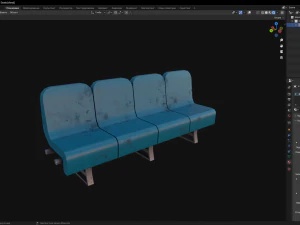 4 asientos Modelo 3D