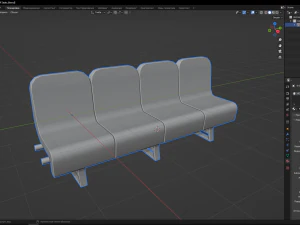 4 asientos Modelo 3D