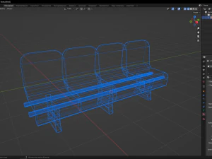 4 asientos Modelo 3D