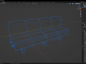 4 asientos Modelo 3D