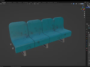 4 asientos Modelo 3D