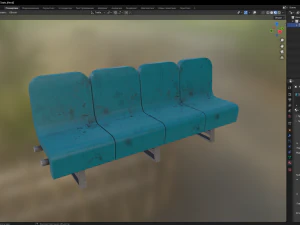 4 asientos Modelo 3D