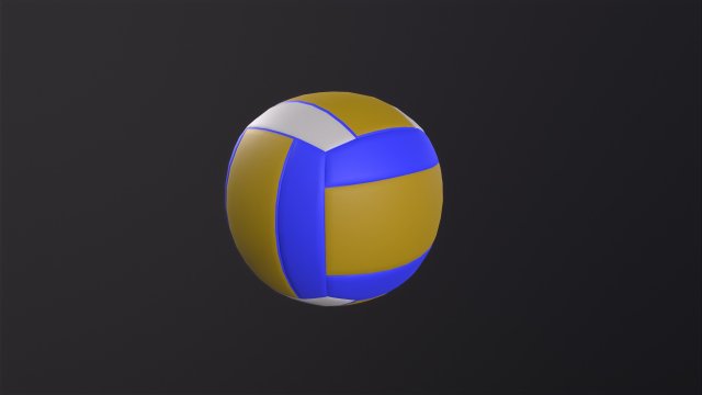 Volleyball Modèle 3D .c4d .max .obj .3ds .fbx .stl .blend 
