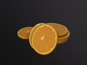Orange slice cirlce 3D Model