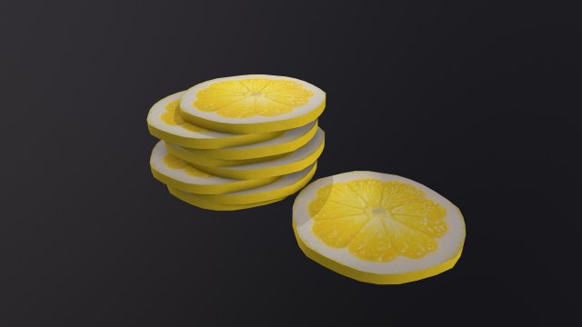 Lemon slice Modelo 3D .c4d .max .obj .3ds .fbx .stl .blend 