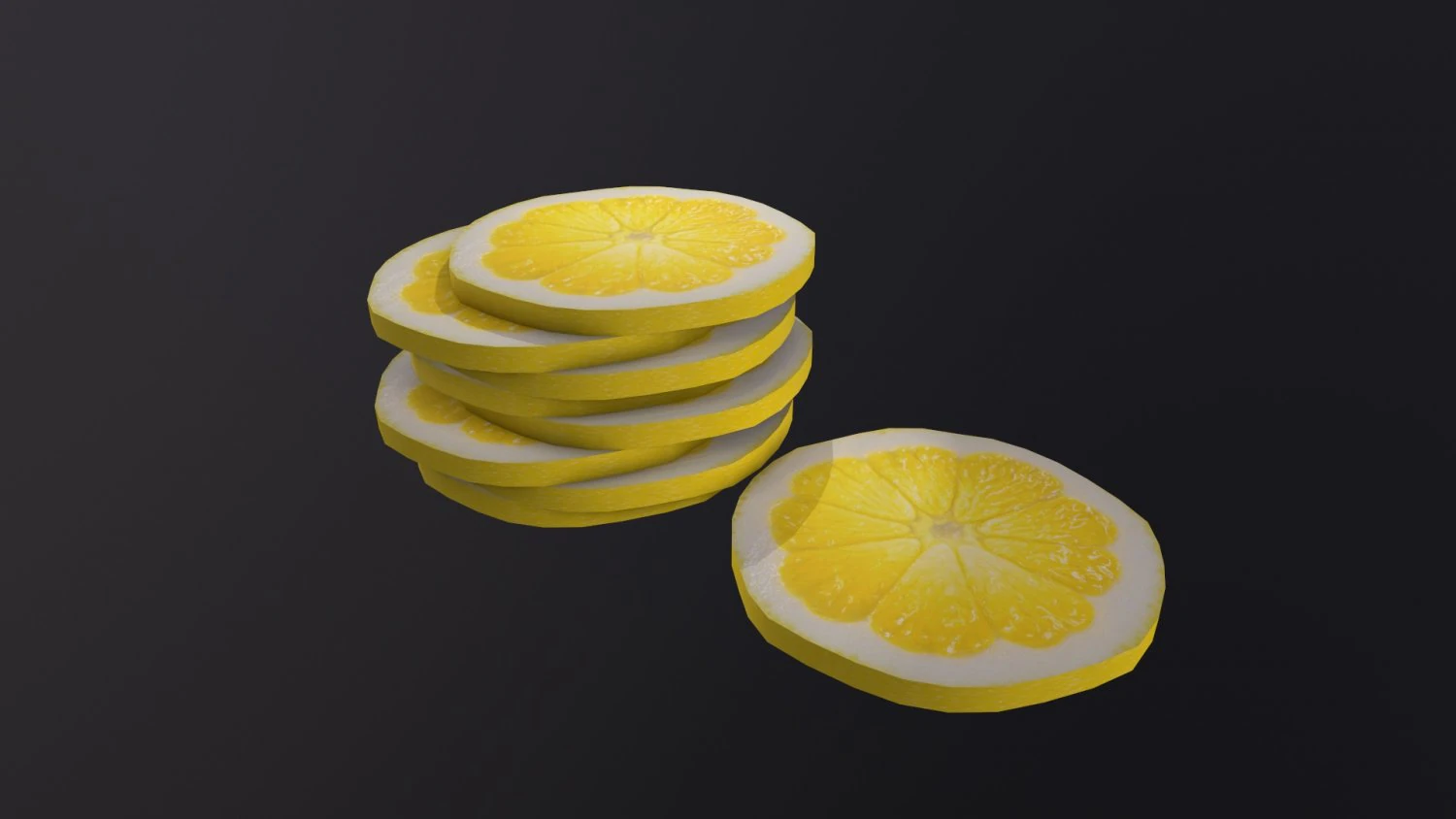 Lemon slice 3D Model .c4d .max .obj .3ds .fbx .stl .blend 