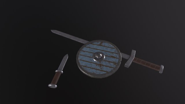 Viking Weapons Modello 3D .c4d .max .obj .3ds .fbx .stl .blend 