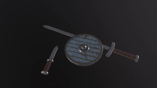 Armas Vikings Modelo 3D .c4d .max .obj .3ds .fbx .stl .blend