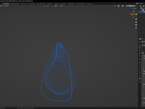 Medieval Leather Water Bottle 3D Model
