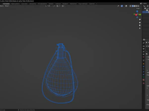 Medieval Leather Water Bottle 3D Model