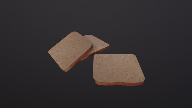 Toast 3D Model .c4d .max .obj .3ds .fbx .stl .blend 