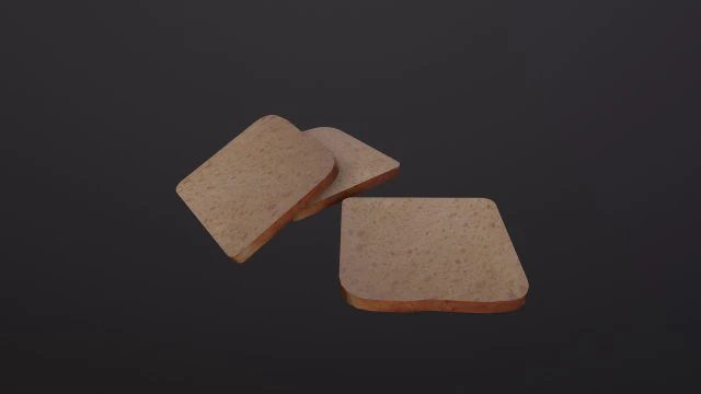 Toast Model 3D .c4d .max .obj .3ds .fbx .stl .blend 