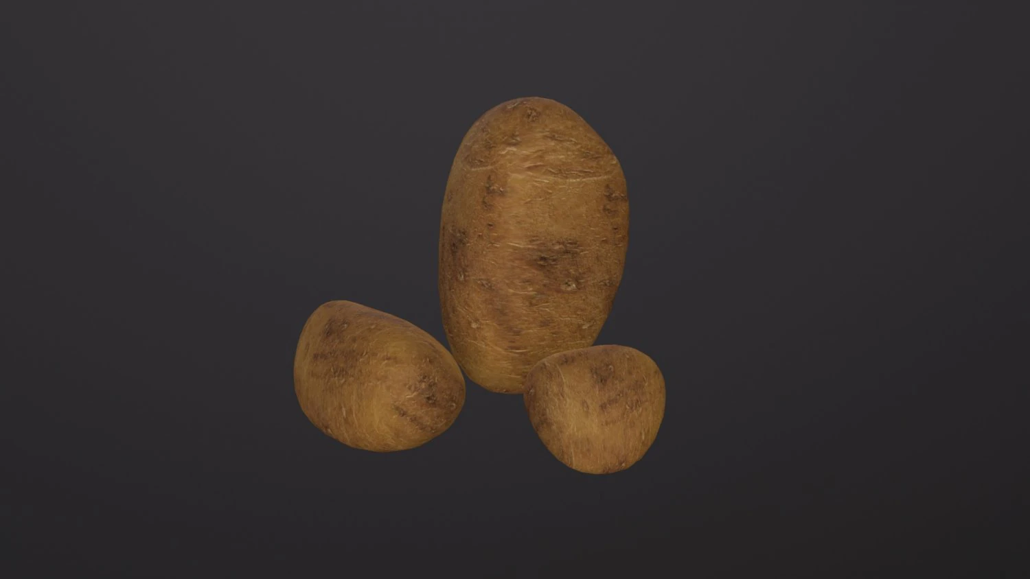 Realistic Potato 3D Model .c4d .max .obj .3ds .fbx .stl .blend 