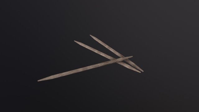 Toothpick Model 3D .c4d .max .obj .3ds .fbx .stl .blend 