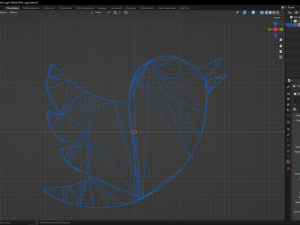 Twitter Bird Logo 3D 모델