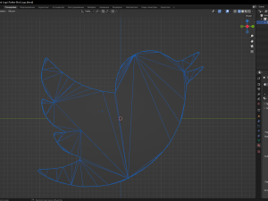 Twitter Bird Logo 3D 모델