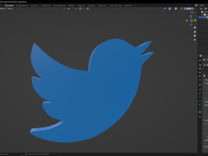 Twitter Bird Logo 3D 모델