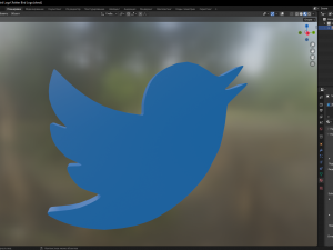 Twitter Bird Logo 3D 모델
