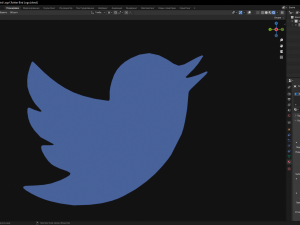Twitter Bird Logo 3D 모델