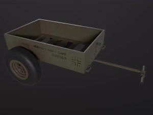 Military Hand Cart 3D Model