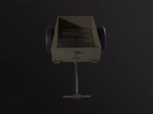 Military Hand Cart 3D Model