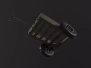 Military Hand Cart 3D Model