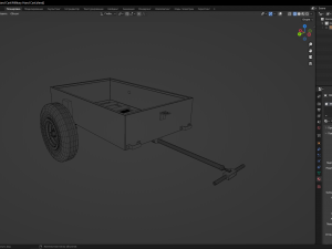 Military Hand Cart Modèle 3D
