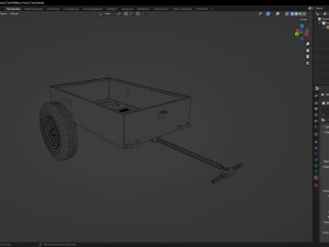 Military Hand Cart 3D Model