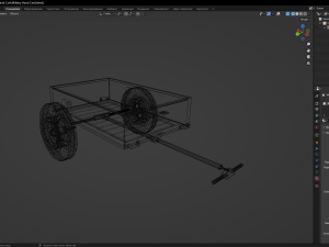Military Hand Cart Modèle 3D