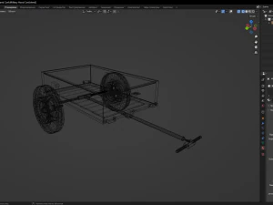 Military Hand Cart 3D Model