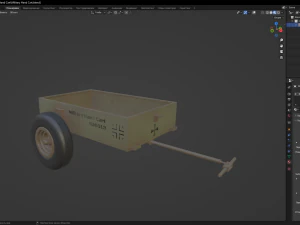 Military Hand Cart 3D Model