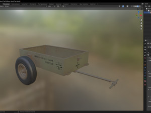 Military Hand Cart Modèle 3D