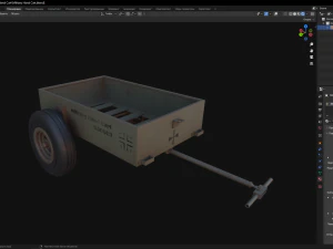 Military Hand Cart 3D Model