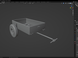 Military Hand Cart Modèle 3D