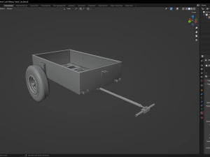 Military Hand Cart 3D Model