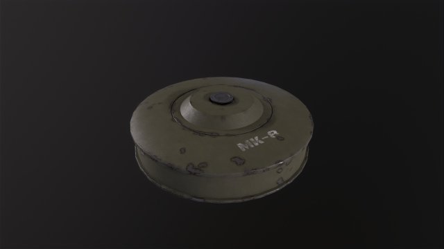 Anti-tank mine Modèle 3D .c4d .max .obj .3ds .fbx .stl .blend 