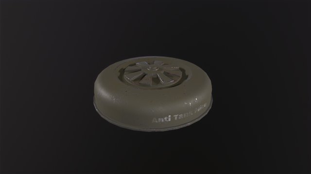 Anti Tank Mine Model 3D .c4d .max .obj .3ds .fbx .stl .blend