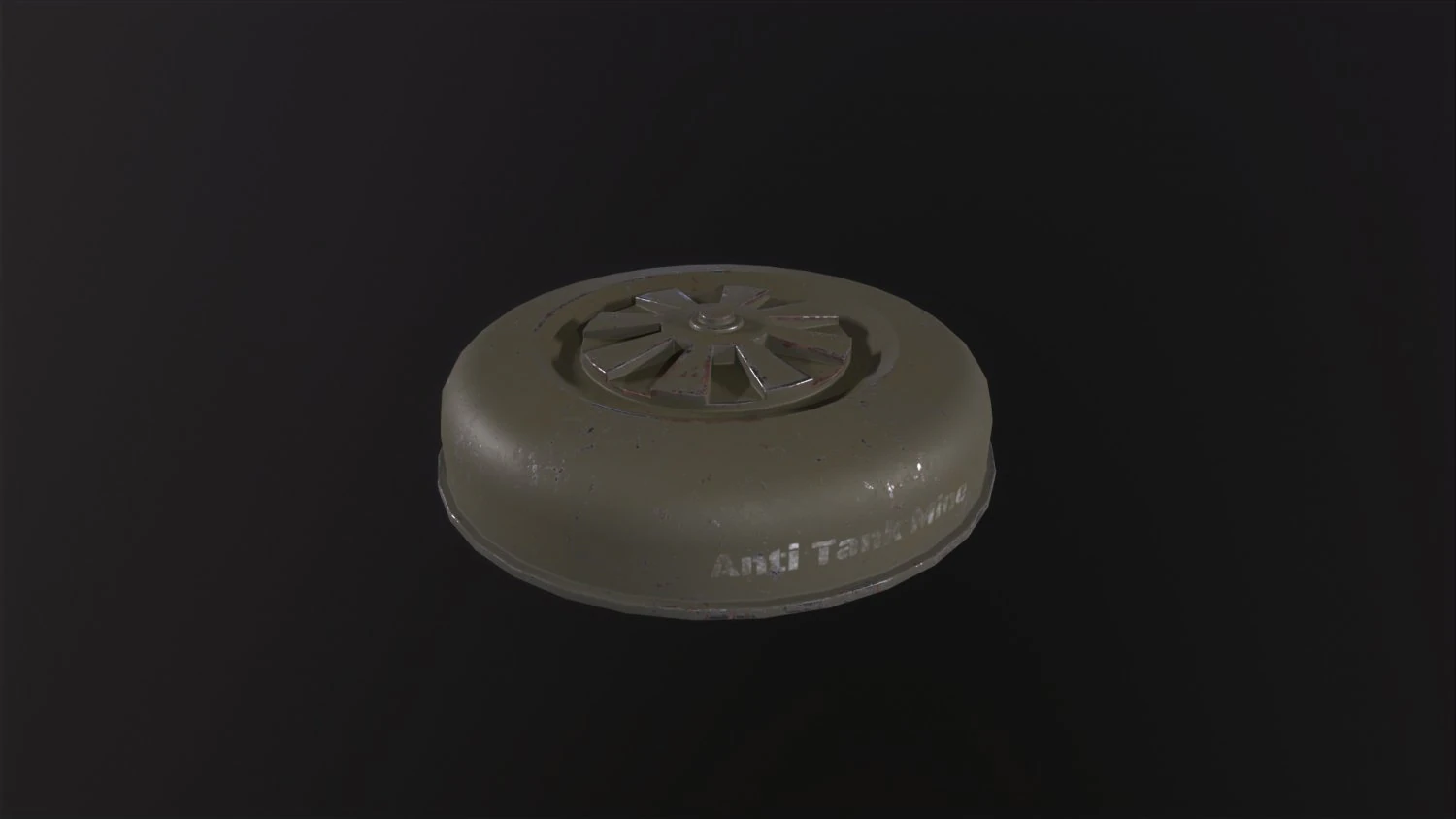 Anti Tank Mine 3D Model .c4d .max .obj .3ds .fbx .stl .blend 