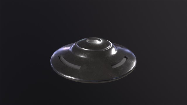 UFO Spaceship Model 3D .c4d .max .obj .3ds .fbx .stl .blend 
