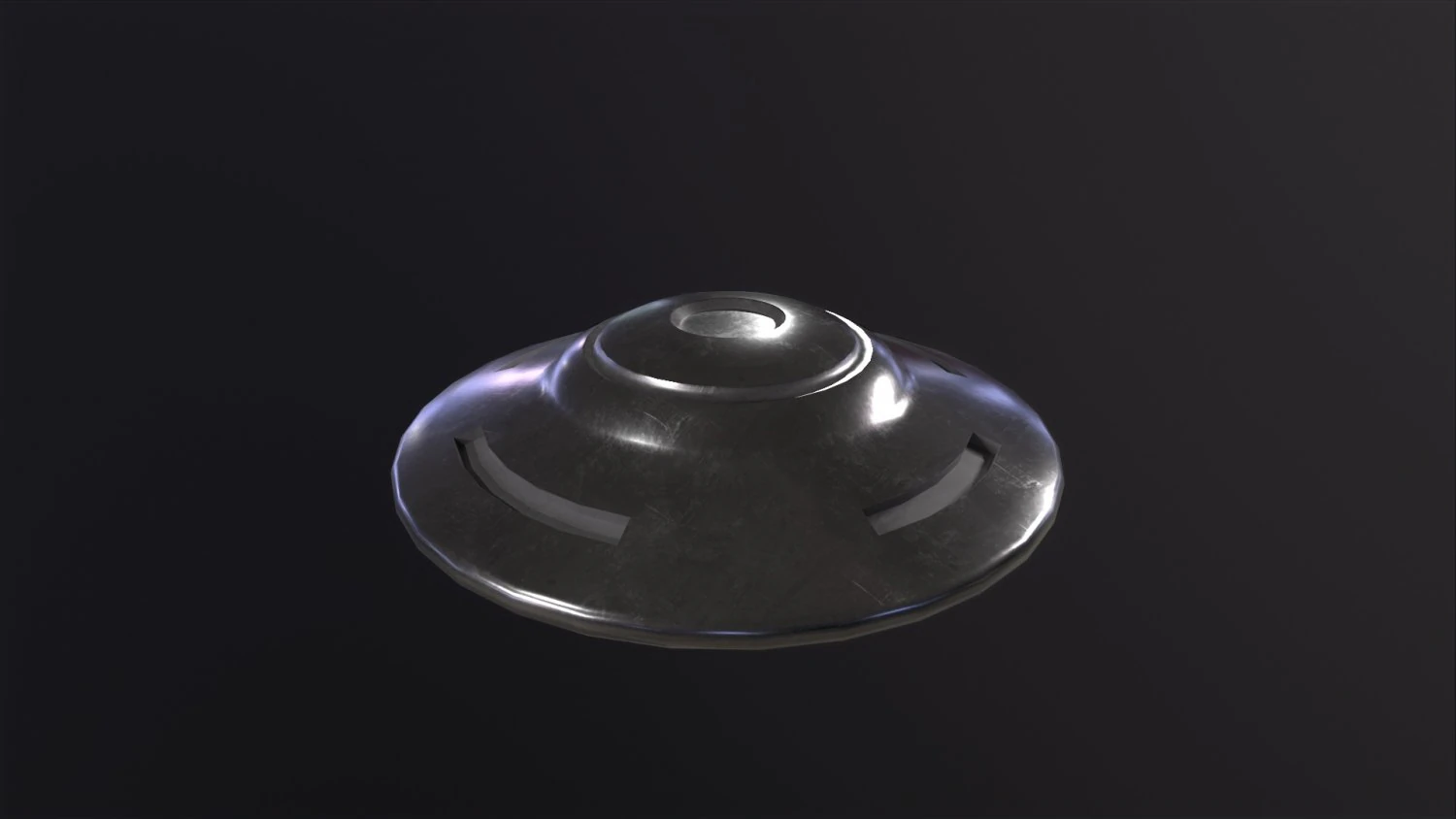 UFO Spaceship 3D Model .c4d .max .obj .3ds .fbx .stl .blend 
