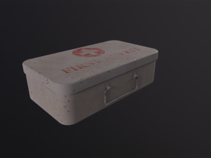 Vintage First Aid Kit 3D Model