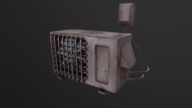 Air Conditioner Modello 3D .c4d .max .obj .3ds .fbx .stl .blend 