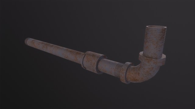 Metal Pipe Weapon 3D 模型 .c4d .max .obj .3ds .fbx .stl .blend