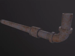 Metal Pipe Weapon 3D Model