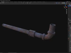 Metal Pipe Weapon 3D Model