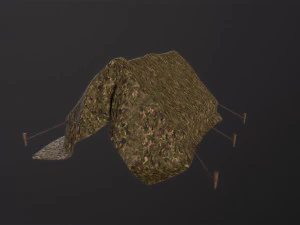 Lagerzelt Milit&auml;r 3D Modell