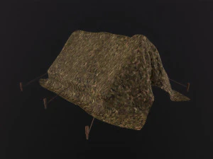 Camp Tent Military 3D Model