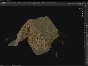 Camp Tent Military 3D Model