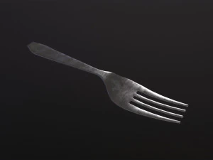 A spoon and a fork 3D Model