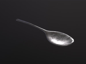 A spoon and a fork 3D Model